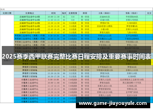 2025赛季西甲联赛完整比赛日程安排及重要赛事时间表